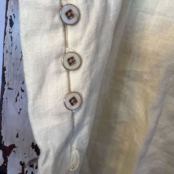 Women’s Juicy Couture Boho yellow lace and button tank top. Size XL - Picture 7 of 11